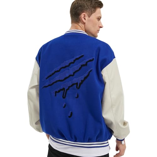 HVECZIXP College Jacke Herren Outdoorjacke Baseball Jacke Unisex Sportjacke Urban Sweatjacke Streetwear von HVECZIXP