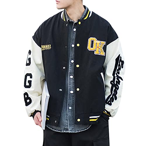 HVECZIXP College Jacke Herren Outdoorjacke Baseball Jacke Unisex Sportjacke Urban Sweatjacke Streetwear von HVECZIXP