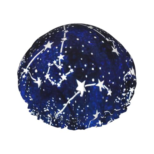 Duschhaube für Damen und Herren, leuchtet im Dunkeln, wiederverwendbar, leicht, weich, mit elastischem Band von HVTTIOR