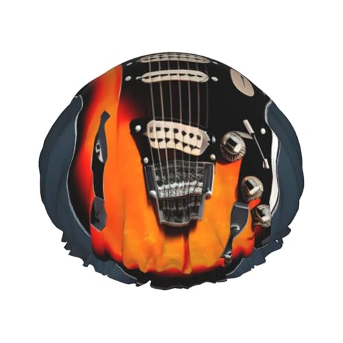 Duschhaube für Damen und Herren, wiederverwendbar, leicht, weich, mit elastischem Band, Orange von HVTTIOR