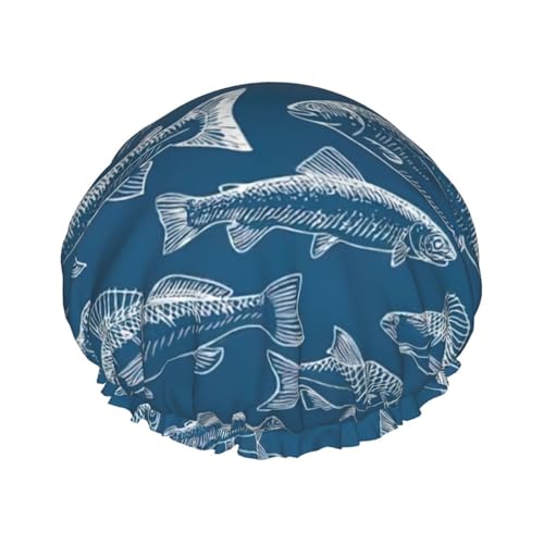 Duschhaube für Damen und Herren, wiederverwendbar, leicht, weich, mit elastischem Band von HVTTIOR