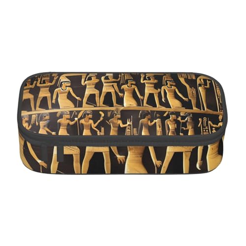 HVTTIOR Ägypten Hieroglyphen Druck Essential Große Kapazität Federmäppchen 21,6 x 5,1 x 9,4 cm Funktionstasche für Damen von HVTTIOR