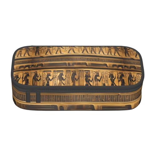 HVTTIOR Ägypten Hieroglyphen Druck Essential Große Kapazität Federmäppchen 8,3 x 2 x 3,7 Zoll Funktionstasche für Damen von HVTTIOR