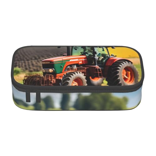 HVTTIOR Company Federmäppchen mit Traktoren-Aufdruck, großes Fassungsvermögen, 21,6 x 5,1 x 9,4 cm, funktionale Tasche für Damen von HVTTIOR