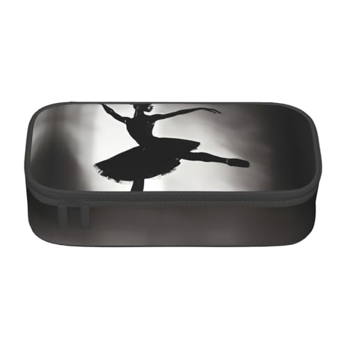 HVTTIOR Federmäppchen mit Ballerina-Aufdruck, großes Fassungsvermögen, 21,6 x 5,1 x 9,4 cm, funktionale Tasche für Damen von HVTTIOR