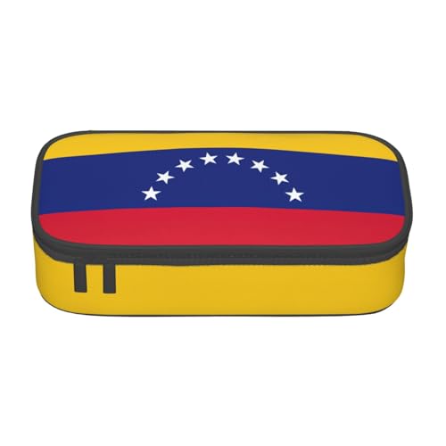 HVTTIOR Federmäppchen mit Flagge von Venezuela, großes Fassungsvermögen, 21,6 x 5,1 x 9,4 cm, funktionale Tasche für Damen von HVTTIOR