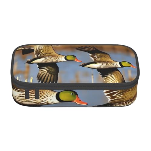 HVTTIOR Federmäppchen mit Jagdfliegen-Motiv, großes Fassungsvermögen, 21,6 x 5,1 x 9,4 cm, funktionale Tasche für Damen von HVTTIOR