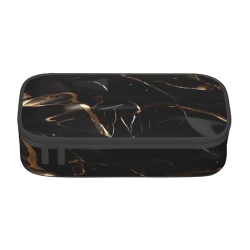 HVTTIOR Federmäppchen mit Marmor-Druck, großes Fassungsvermögen, 21,6 x 5,1 x 9,4 cm, funktionale Tasche für Damen von HVTTIOR