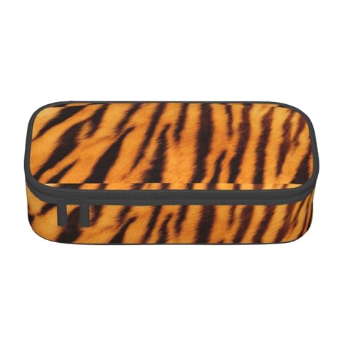HVTTIOR Federmäppchen mit Tiger-Streifenmuster, großes Fassungsvermögen, 21,6 x 5,1 x 9,4 cm, funktionale Tasche für Damen von HVTTIOR