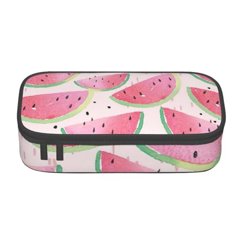 HVTTIOR Federmäppchen mit Wassermelonen-Motiv und frischem Obstdruck, großes Fassungsvermögen, 21,6 x 5,1 x 9,4 cm, funktionale Tasche für Damen von HVTTIOR