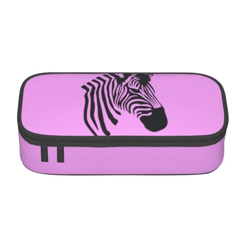 HVTTIOR Federmäppchen mit Zebramuster, großes Fassungsvermögen, 21,6 x 5,1 x 9,4 cm, funktionale Tasche für Damen von HVTTIOR
