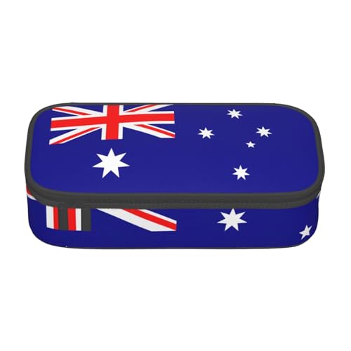 HVTTIOR Federmäppchen mit australischer Flagge, großes Fassungsvermögen, 21,6 x 5,1 x 9,4 cm, funktionale Tasche für Damen von HVTTIOR