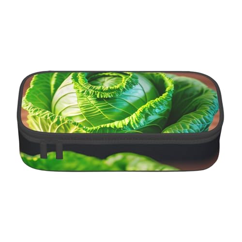 HVTTIOR Federmäppchen mit hellem Kohldruck, großes Fassungsvermögen, 21,6 x 5,1 x 9,4 cm, funktionale Tasche für Damen von HVTTIOR