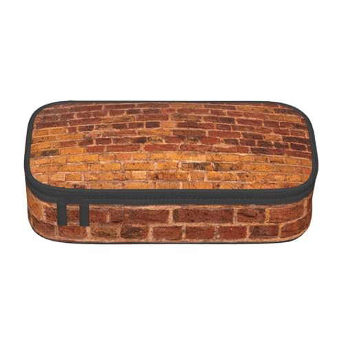 HVTTIOR Federmäppchen mit industriellem Ziegelmauer-Hintergrund, großes Fassungsvermögen, 21,6 x 5,1 x 9,4 cm, funktionale Tasche für Damen von HVTTIOR