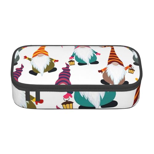 HVTTIOR Federmäppchen mit lustigem Zwergen-Motiv, großes Fassungsvermögen, 21,6 x 5,1 x 9,4 cm, funktionale Tasche für Damen von HVTTIOR