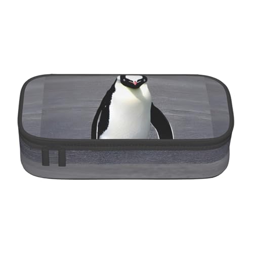 HVTTIOR Federmäppchen mit niedlichem Pinguin-Druck, großes Fassungsvermögen, 21,6 x 5,1 x 9,4 cm, funktionale Tasche für Damen von HVTTIOR