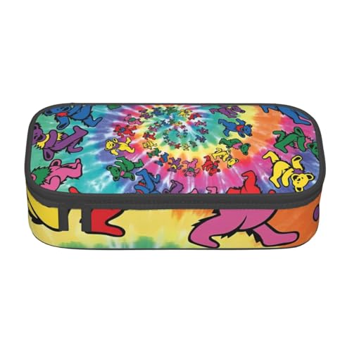 HVTTIOR Federmäppchen mit tanzendem Bärenmotiv, großes Fassungsvermögen, 21,6 x 5,1 x 9,4 cm, funktionale Tasche für Damen von HVTTIOR