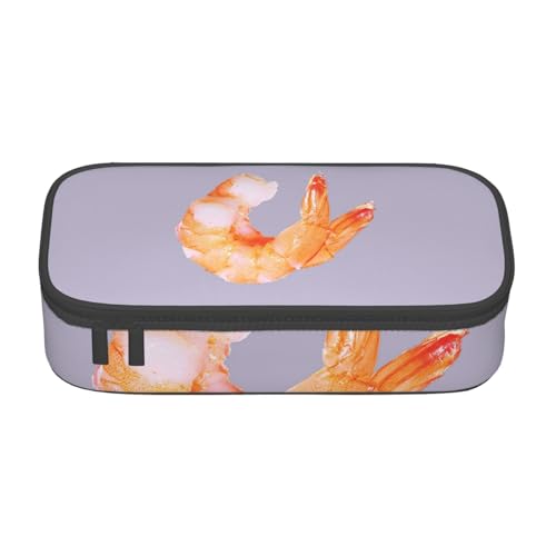 HVTTIOR Glutton Shrimps Federmäppchen mit großem Fassungsvermögen, 21,6 x 5,1 x 9,4 cm, funktionale Tasche für Damen von HVTTIOR