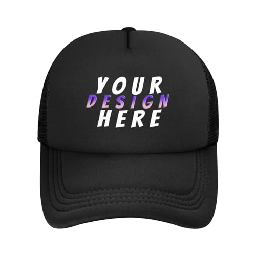 HWFOI Basecap personalisiert Kappe personalisierte für Männer & Frauen |mit Foto/Logo/Text | Verstellbare Schirmmütze selbst gestalten | Mesh Cap Baseball Caps Herren Damen,Cap personalisiert Herren von HWFOI
