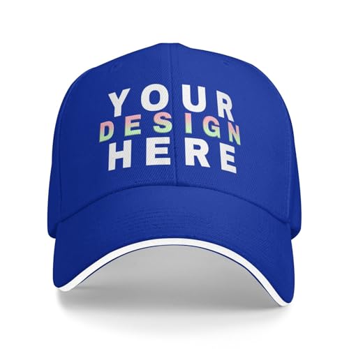 HWFOI Personalisierte Unisex-Kappen mit Text Name Logo Einstellbar Bedruckte Cap für Erwachsene Benutzerdefinierter Hüte personalisierte Cap Herren mütze Bedrucken von HWFOI