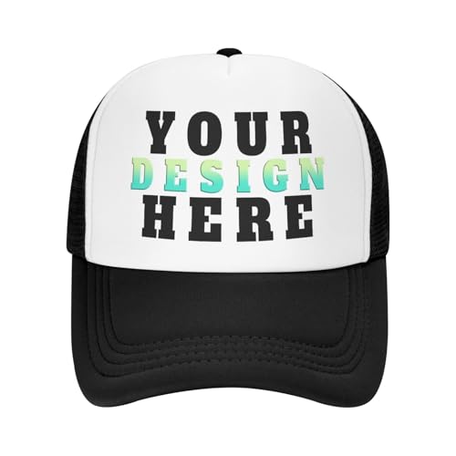 HWFOI personalisiert Cap personalisierte Basecap personalisierte Baseballkappe mütze selber gestalten mit Foto/Logo/Text Cap selbst gestalten Trucker-Caps für Männer & Frauen in großen Mengen von HWFOI