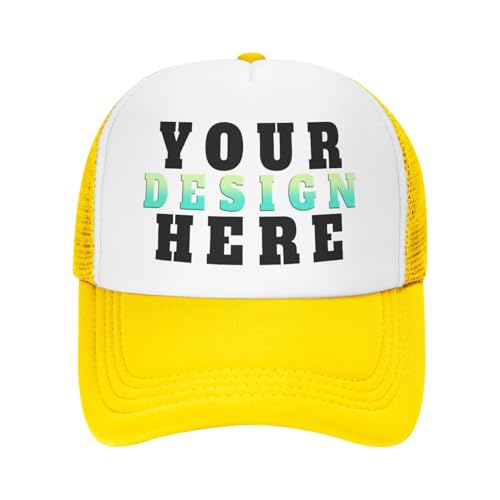 HWFOI personalisiert Cap personalisierte Basecap personalisierte Baseballkappe mütze selber gestalten mit Foto/Logo/Text Cap selbst gestalten Trucker-Caps für Männer & Frauen in großen Mengen von HWFOI