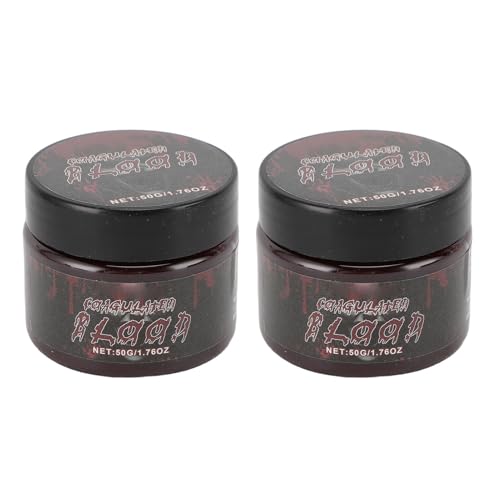 HWGING 2Pcs 50g Gerinnungsblut Waschbar Realistische Tragbare Spezialeffekte Gefälschtes Blut Für Cosplay Kostüm von HWGING