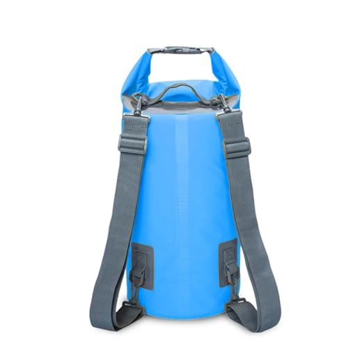 HWJFDC Dry Ferm Bag PVC Wasserdichter Rucksack Kajak Beutel Outdoor Trekking Schulter Dry Bag Reise Tauchen Boot Ozean Pack Fluss Tasche 5L 10L 15L 20L 30L(Sky-Blue,5L) von HWJFDC
