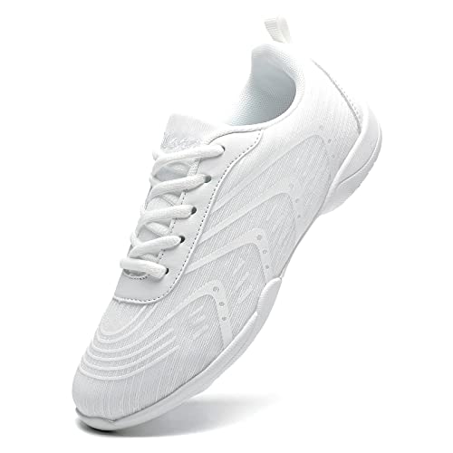 HWJHMX Cheer Shoes Damen Weiß Mädchen Tanzschuhe Cheerleading Mode Sportschuhe Tennis Training Athletic Schuhe Flats, Womnes_size, 7 US HWJHMX Cheer Shoes Damen Weiß Mädchen Tanzschuhe Cheerleading Mode Sportschuhe Tennis Training Athletic Schuhe Flats, Womnes_size, 7 US von HWJHMX