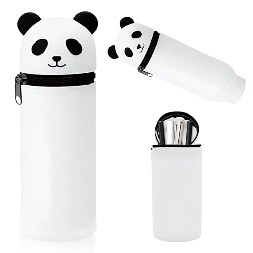 HWJPDMBD Federmäppchen Stiftbehälter Kawaii Federmäppchen, 2 in 1 Weiches Silikon-Federmäppchen, Kawaii mäppchen, Teleskopisch Mäppchen Niedlicher Panda für Kinder Schule Home Office Supplies HWJPDMBD Federmäppchen Stiftbehälter Kawaii Federmäppchen, 2 in 1 Weiches Silikon-Federmäppchen, Kawaii mäppchen, Teleskopisch Mäppchen Niedlicher Panda für Kinder Schule Home Office Supplies von HWJPDMBD