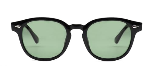 HWYYLX Retro Oval Polarisierte Sonnenbrille Für Männer Frauen, Vintage Johnny Depp Runde Sonnenbrille, Mode UV400 Getönte Linse Sport Karneval Sonnenbrille von HWYYLX