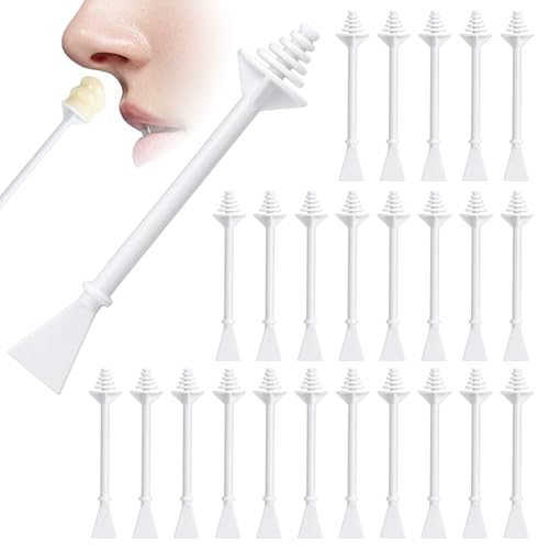 150 Stück Nasenwachsstifte HXC Dual-End Wachsstäbchen Kunststoff 2-in-1 Nasenwachs-Spatel für Männer Frauen Nase Augenbrauen Gesichtshaarreinigung Weiß von HXC