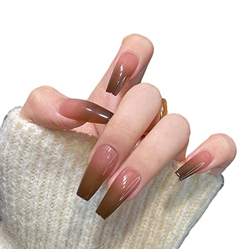 Press on Nails Ballerina Lang Nägel zum Aufkleben mit Nagelkleber Künstliche Nägel mit Design Falsche Nägel Glänzend Kunstnägel 24Stück Glossy French Fake Nails für Frauen und Mädchen Press on Nails Ballerina Lang Nägel zum Aufkleben mit Nagelkleber Künstliche Nägel mit Design Falsche Nägel Glänzend Kunstnägel 24Stück Glossy French Fake Nails für Frauen und Mädchen von HXDSUP