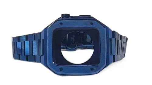 Edelstahlkoffer -Gurtrahmen -Metallmodifikation Kit ， kompatibel mit Apple Watch 9 8 7 6 5 Se 44 ​​mm 45 mm Band Ersatzzubehör von HXFFXHF