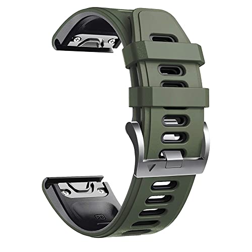 Ersatz Silicon Watch Band -Gurte für Garmin Fenix ​​5x Plus 6x Pro 3 3 Stunden Smart Watch Armband 26mm Schnell Easyfit Armband von HXFFXHF