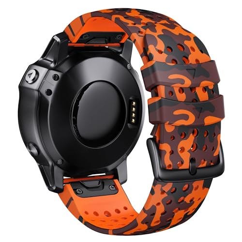 Für Garmin Fenix ​​8x Fenix ​​7x Sport Silicon Watch Band 26 -mm -Ersatzriemen für Fenix ​​6x/6x Pro/5x Plus/Tactix 7 Pro/Enduro 2/Fenix ​​3/Descent MK2 von HXFFXHF