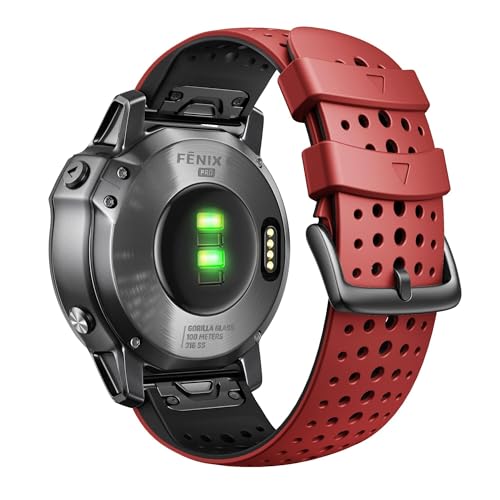 Für Garmin Fenix ​​8x Fenix ​​7x Sport Silicon Watch Band 26 -mm -Ersatzriemen für Fenix ​​6x/6x Pro/5x Plus/Tactix 7 Pro/Enduro 2/Fenix ​​3/Descent MK2 von HXFFXHF
