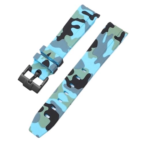 HXFFXHF 20 -mm -Riemen für Omega für Swatch Moonswatch gebogenes Ende Silikon Gummi -Armband Frauen Sport Uhren -Band -Accessorie von HXFFXHF