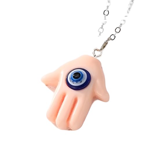 HXFFXHF 925 Sterling Silber Hamsa Halskette für Frauen und Männer, mehrfarbige böse Augen Hamsa Hand Halskette Truthahn Lucky Blue Eye Fatima Handschlüsselkette, Mano de Fatima Con Ojo Turco HXFFXHF 925 Sterling Silber Hamsa Halskette für Frauen und Männer, mehrfarbige böse Augen Hamsa Hand Halskette Truthahn Lucky Blue Eye Fatima Handschlüsselkette, Mano de Fatima Con Ojo Turco von HXFFXHF