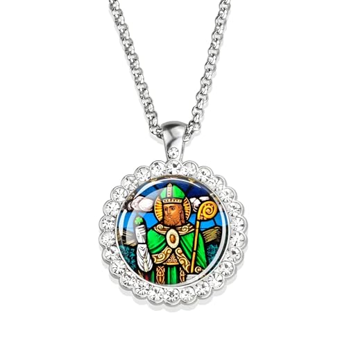 HXFFXHF 925 Sterling silbergrüne Blatt Halskette für Frauen Mädchen Stolz Klee Blattklee Halsketten mit Grasanhänger Lucky Charm Chain Halskette von HXFFXHF