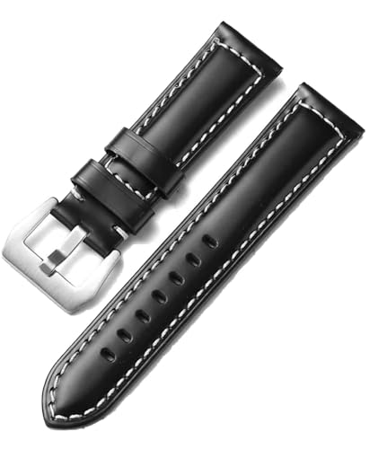 HXFFXHF Cowhide Crazy Horse Echtes Leder Uhren Band für Panerai Uhrengurt Männer Armband glattes Uhrband von HXFFXHF