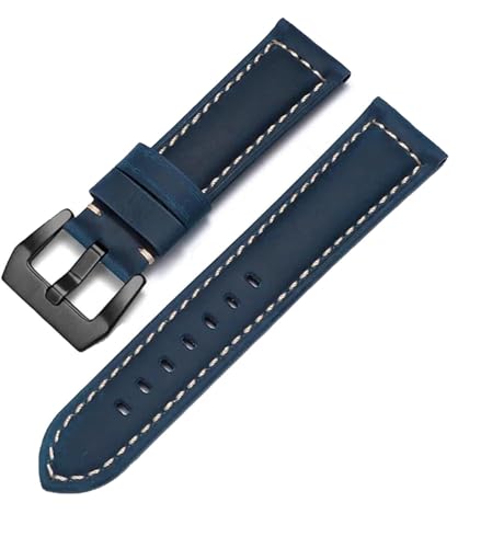 HXFFXHF Cowhide Crazy Horse Echtes Leder Uhren Band für Panerai Uhrengurt Männer Armband glattes Uhrband von HXFFXHF