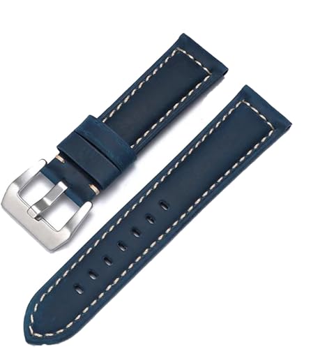 HXFFXHF Cowhide Crazy Horse Echtes Leder Uhren Band für Panerai Uhrengurt Männer Armband glattes Uhrband von HXFFXHF