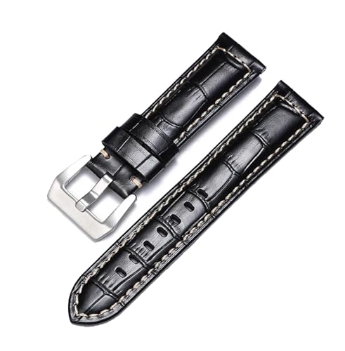 HXFFXHF Cowhide Crazy Horse Echtes Leder Uhren Band für Panerai Uhrengurt Männer Armband glattes Uhrband von HXFFXHF
