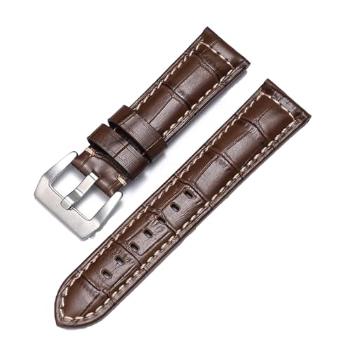 HXFFXHF Cowhide Crazy Horse Echtes Leder Uhren Band für Panerai Uhrengurt Männer Armband glattes Uhrband von HXFFXHF