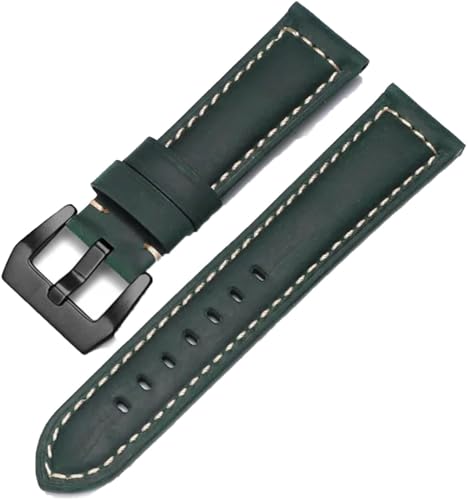 HXFFXHF Cowhide Crazy Horse Echtes Leder Uhren Band für Panerai Uhrengurt Männer Armband glattes Uhrband von HXFFXHF