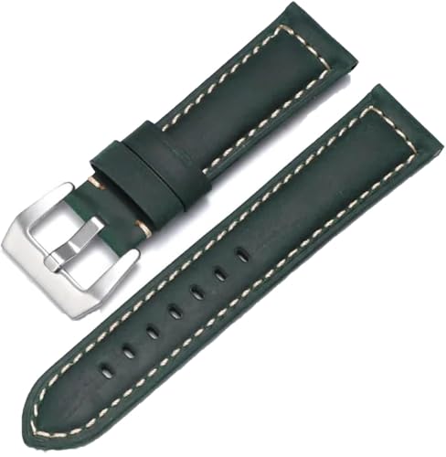 HXFFXHF Cowhide Crazy Horse Echtes Leder Uhren Band für Panerai Uhrengurt Männer Armband glattes Uhrband von HXFFXHF