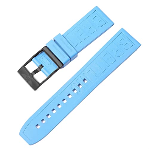 HXFFXHF Für Breitling Navitimer Avenger Pin Schnalle Watchbänder Silicon Uhrenband 22 mm 24 mm farbenfrohe Gurt von FXHHXFH