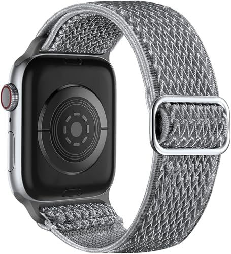HXFFXHF Für Uhrenbande 44 mm 45 mm 42 mm 49 mm 41 mm 40 mm 38 mm für Frauen Männer, dehnbare Solo -Schleife weiche Nylon -Solo -Loop -Sportbänder für die IWatch SE -Serie 10 9 8 7 6 5 4 3 2 1 von HXFFXHF