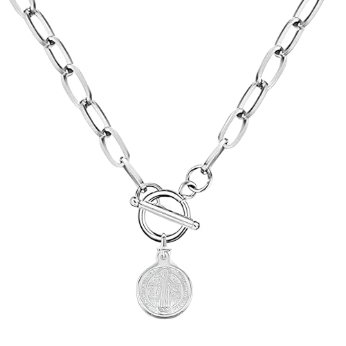 HXFFXHF Girls Schmuck Accessorie Münzkehle Halskette für Frauen, Link Paperclip -Ketten -Vorhängeschloss Anhänger Halskette - Verriegelung und Schlüssel, Herz, Münzkette Anhänger Halskette Halskette HXFFXHF Girls Schmuck Accessorie Münzkehle Halskette für Frauen, Link Paperclip -Ketten -Vorhängeschloss Anhänger Halskette - Verriegelung und Schlüssel, Herz, Münzkette Anhänger Halskette Halskette von HXFFXHF
